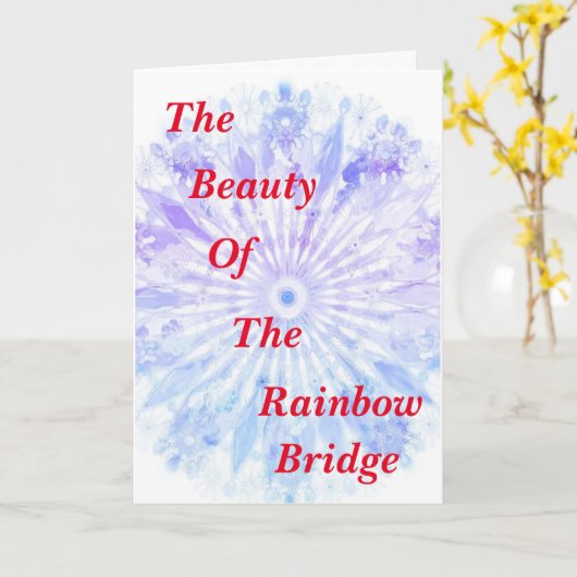 Réunion Au Pont Arc-En-Ciel Carte Pliée 5" X 7" (Fleur jaune)