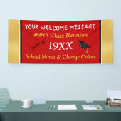 Reunion Banner van de rode, gouden, witte en zwart (Beurs)