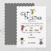 Réunion d'amis invitation (Devant / Derrière)