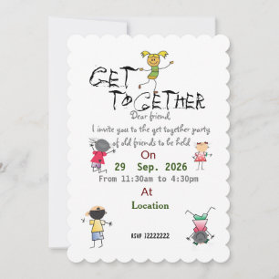 Réunion d'amis invitation