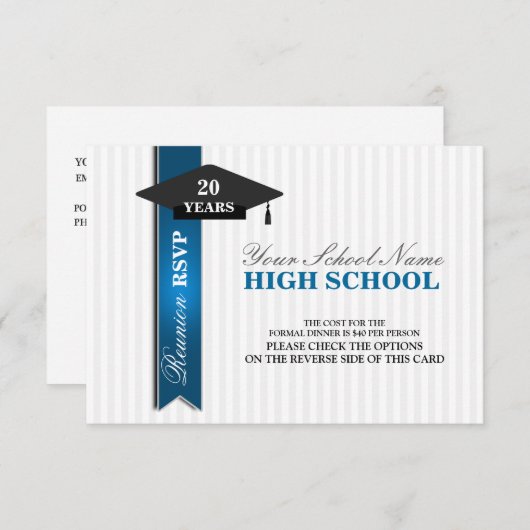 Réunion de classe secondaire RSVP (Devant / Derrière)