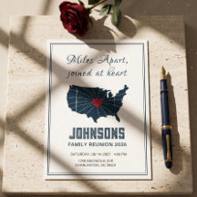 Réunion de famille sur la carte des États-Unis "À 