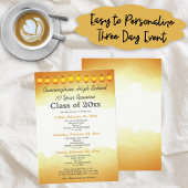 Réunion de l'aquarelle d'or Invitation Modèle de 3