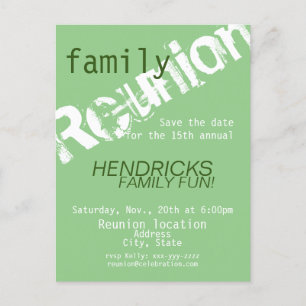 Reunion design for families, school mates, peers briefkaart