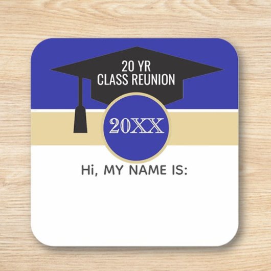 Réunion ! Étiquette de nom de classe de retrouvail