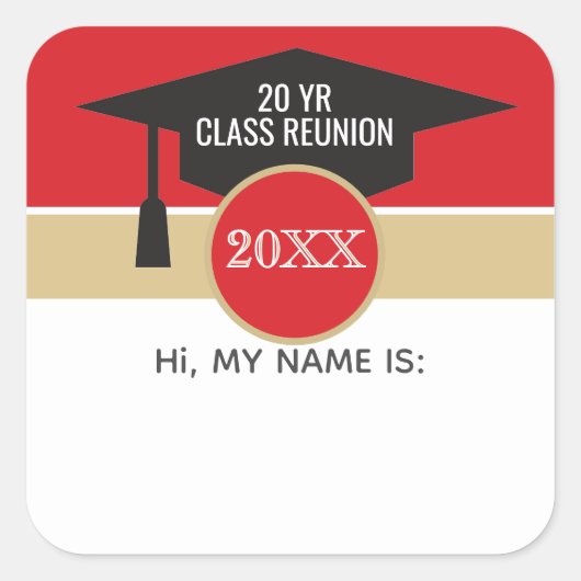 Réunion ! Étiquette de nom de réunion de classe pe (Devant)