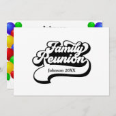 Réunion Familiale Avec Ballons Invitation (Devant / Derrière)