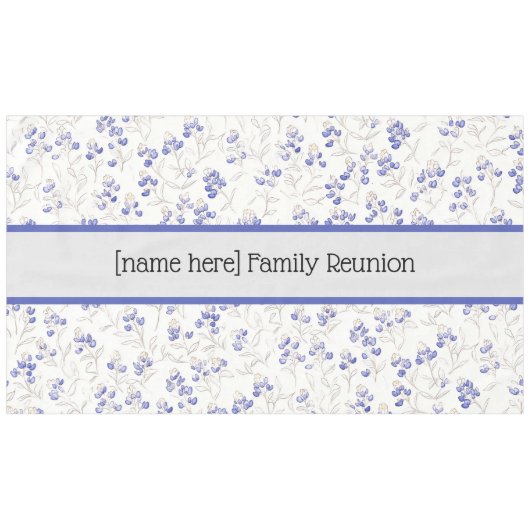 Réunion Familiale, Boho Chic Bluebonnets, Nappe (Devant (Horizontal))