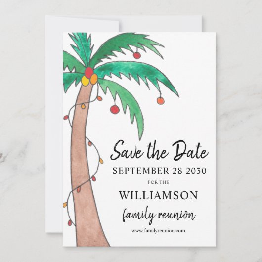 Réunion familiale Enregistrer la carte Date (Devant)