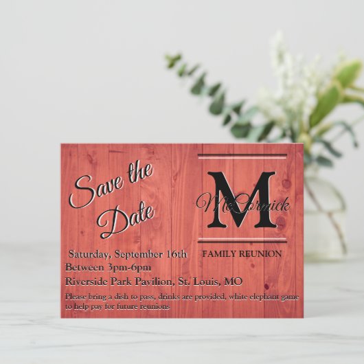 Réunion familiale Enregistrer la date Faire-part M (Debout devant)