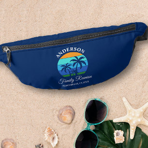 Reunion Famille Summer Beach Palm Trees Bleu