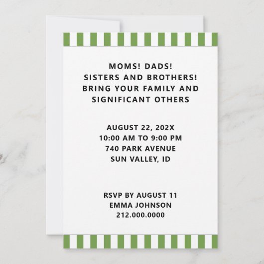 Reunion Invitation Kaart (Achterkant)