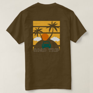 Reunion Road Trip op achteren en voorzijde T-shirt