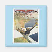 Réunion vintage D'aviation Nice Magnet (Devant)