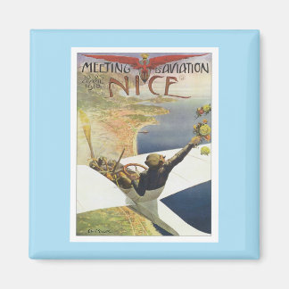 Réunion vintage D'aviation Nice Magnet