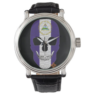 REUNIONES Nicaragua reloj hombre correa cuero Horloge