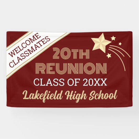 Réunissez-vous ! Bannière de réunion de classe 20  (Horizontal)