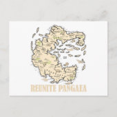 Reunite Pangaea Wereldkaart Geschiedenis Funny Geo Briefkaart (Voorkant)