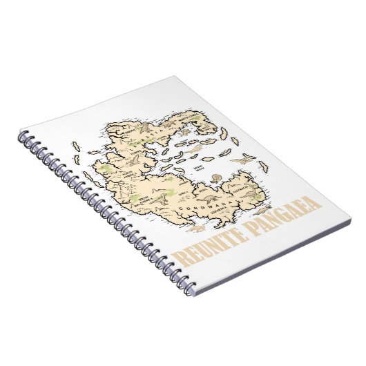 Reunite Pangaea Wereldkaart Geschiedenis Funny Geo Notitieboek (Rechterzijde)