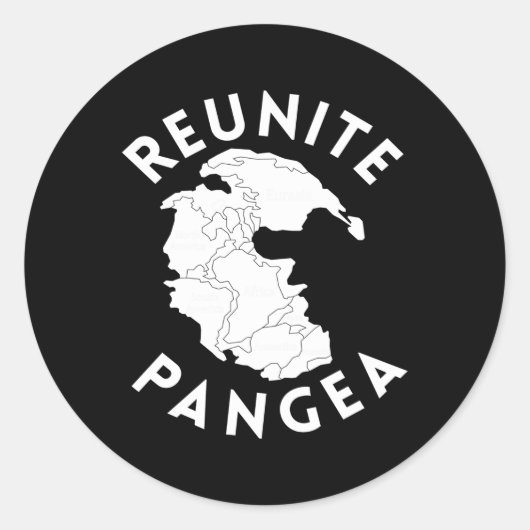 Reunite Pangea Geology Ronde Sticker (Voorkant)
