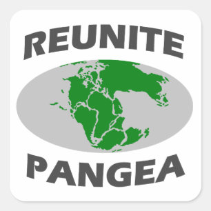 Reunite Pangea Vierkante Sticker