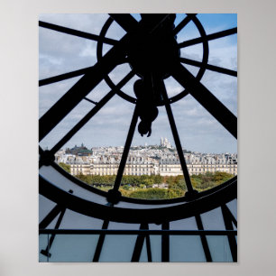 Reus klok van glas in het Musée d'Orsay - Parijs Poster