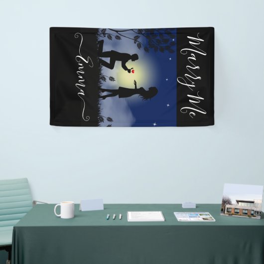 reus trouwt met me gepersonaliseerd voorstel spandoek (Beurs)