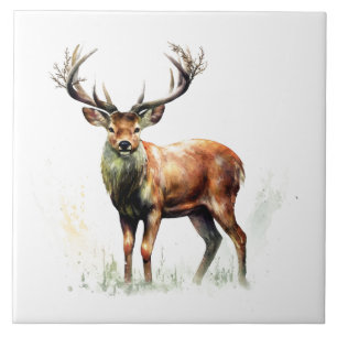 reusachtig hert in een rack tegeltje