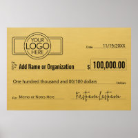 Reusachtige blanco cheque voor sweepstakes, prijze