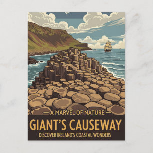 Reusachtige Giants Causeway Noord-Ierland Reizen Briefkaart