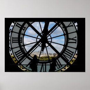 Reusachtige glazen klok bij het Musée d'Orsay - Pa Poster