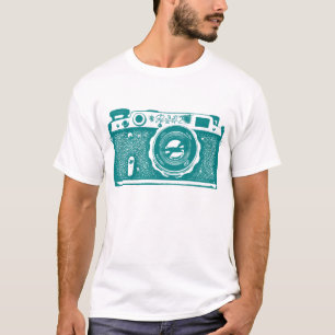 Reusachtige Sovjet Russische Camera - Middel Dk Cy T-shirt