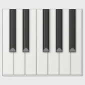 Reusbaar pianotoetsenbord papierrol (witte achterg cadeaupapier (Vlak)