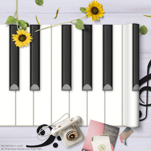 Reusbare pianotoetsen papierrol (beige achtergrond cadeaupapier