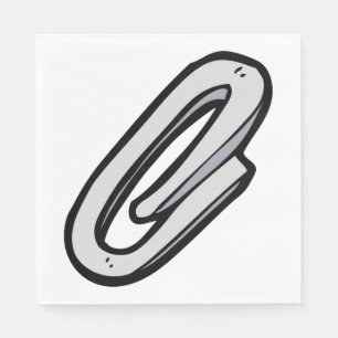 Reusbare Zilveren Paperclip Kantoor en Kantoorarti Servet