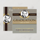 Réussite Classic Graduation avec invitation photo (Devant / Derrière)