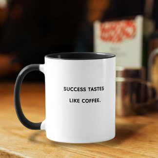 RÉUSSITE COMME CAFÉ motivation Typographie Mug