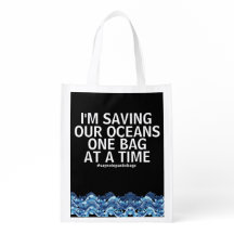 Sauvez nos océans un slogan de sac à la fois