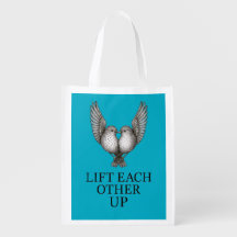 "Soutenez-vous les uns les autres" Oiseaux. Sac ré