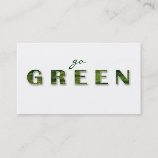 Réutilisation du carte de visite d'herbe verte