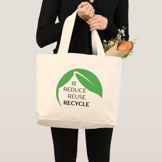Réutiliser le recyclage" Sac fourre-tout réutilisa (Devant (produit))