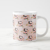 Reuze koffiemok letter E Extra Grote Beker (Rechts)