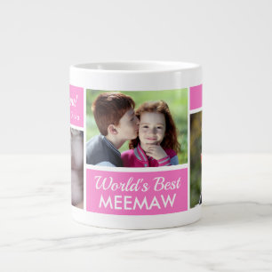 Reuze koffiemok met fotocollege 'Beste Meemaw ter Extra Grote Beker