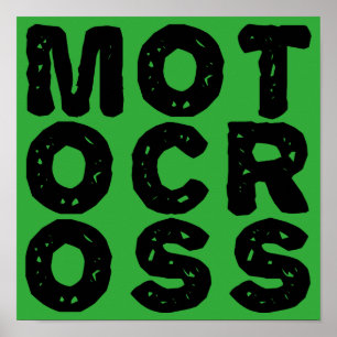 Reuze Motocross Logo Vuilnis Fiets Poster Bord