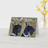 Reuze Schnauzers Kaart (Gele Bloem)