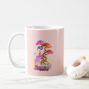 Reuzen bonsai, zen meisjes koffiemok