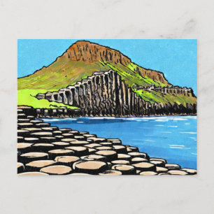reuzen Causeway Antrim Coast waterverf Briefkaart