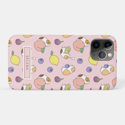 Reuzen en cavia’s in perzikroze Case-Mate iPhone case (Achterkant (horizontaal))