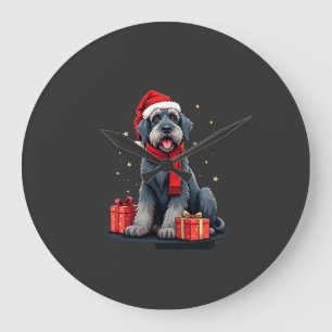 Reuzen Schnauzer Hond Kerstfeest Vrije Tijd Heilig Grote Klok