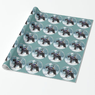 Reuzen Schnauzer Kerstmis Cadeaupapier